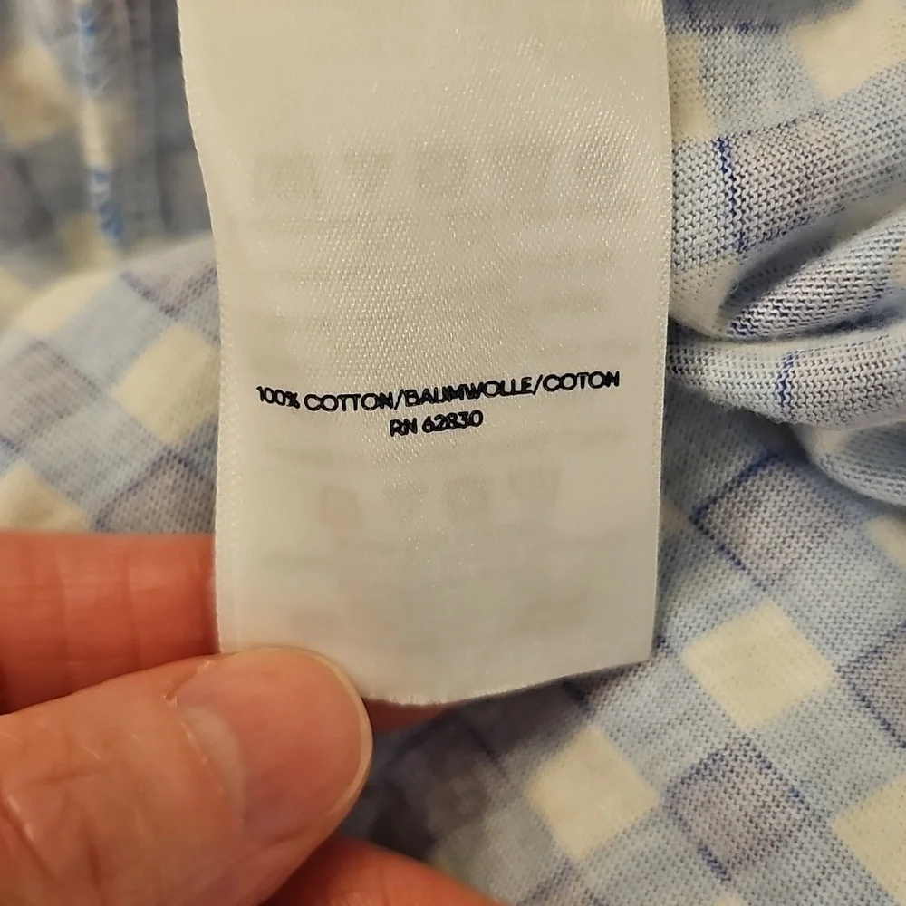 LANDS' END X Draper‎ James Gingham T-Shirt Dress Size Medium - Picture 6 of 8